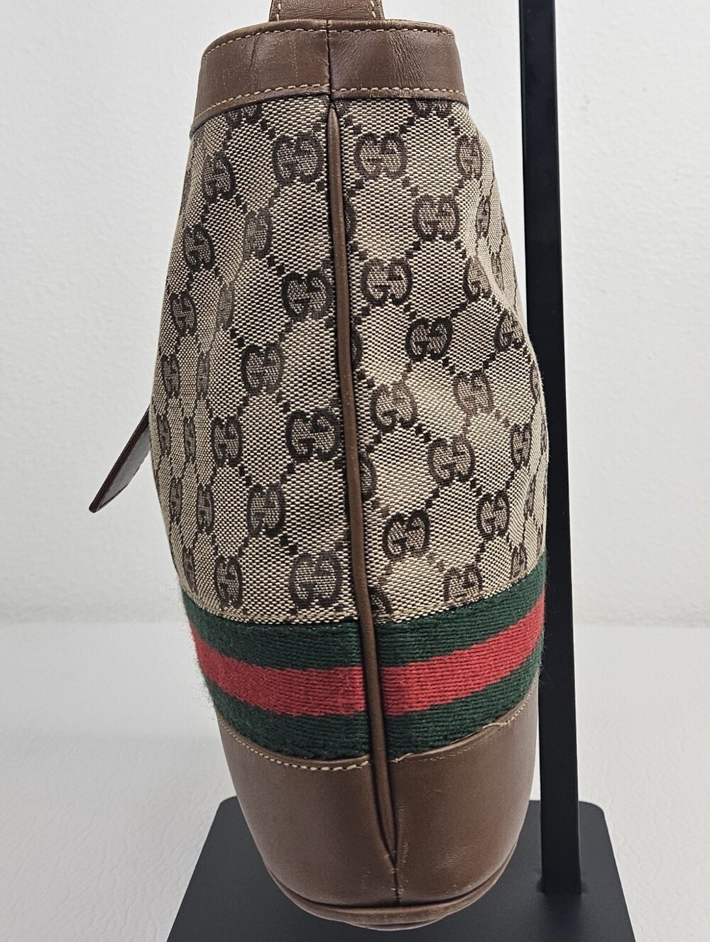 Authentic Gucci • Limited Edition #1160 • Sherry Line • GG Monogram • Stripe - Picture 6 of 14